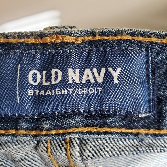 NEW Old Navy Straight Leg Husky Dark Denim Jeans - Picture 3 of 7